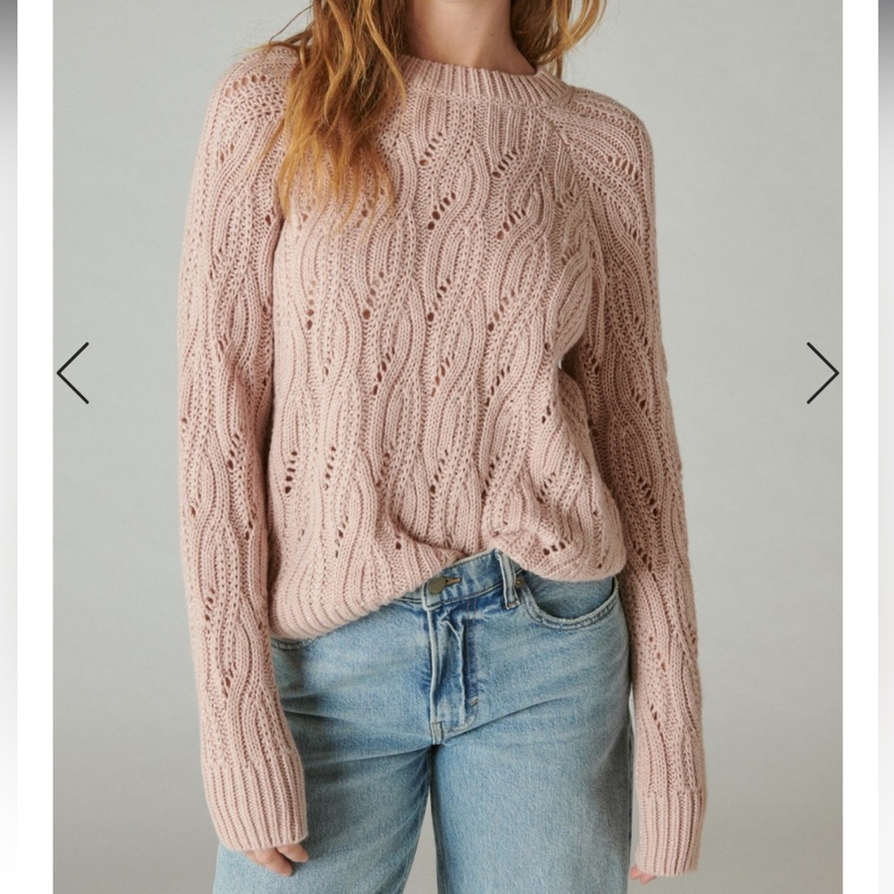 Cable Stitch Shine Pullover, worn once
